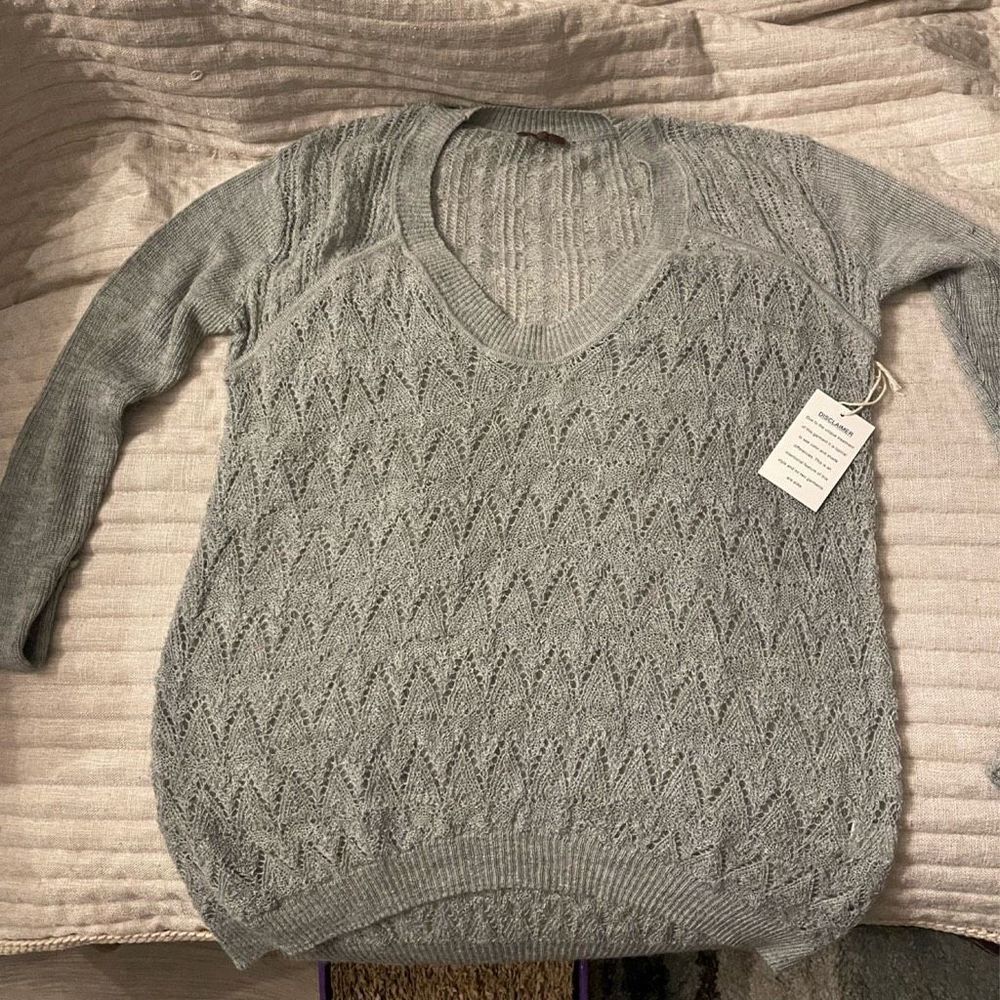 NWT Wrap Grey U-Neck Layering Sweater